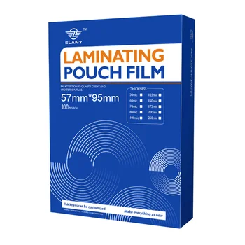 Factory Sale 57*95mm 3mil 5mil 7mil 10mil Transparent Thermal Laminating Pouch Films For Business card