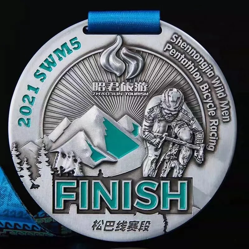 Customize Various Medal Games Marathon Running and Cycling Races Alloy Metal Plating Paint Medal