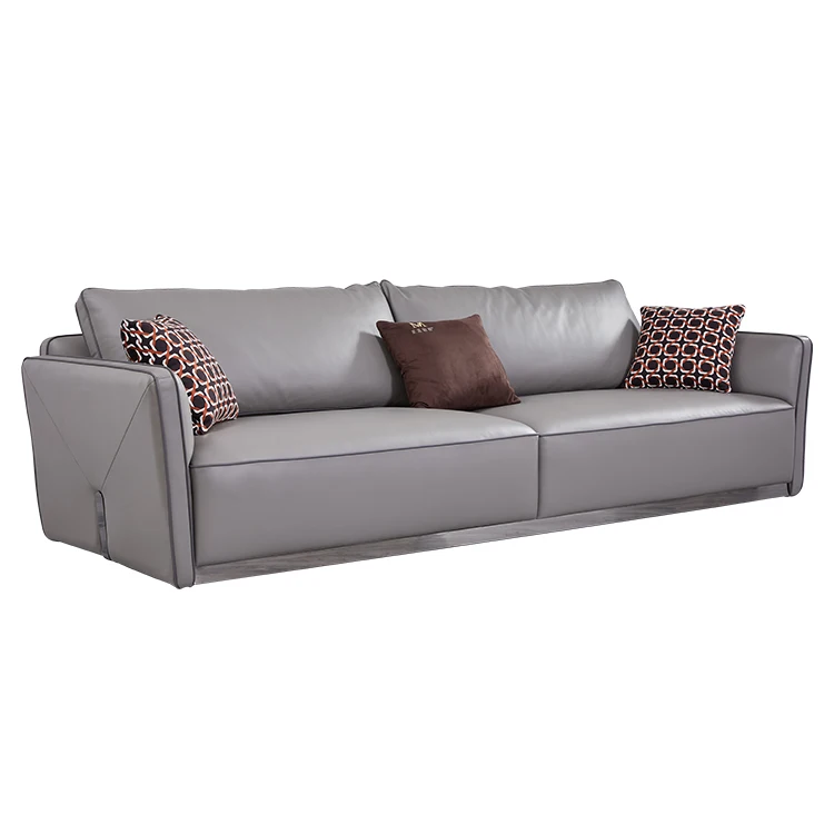 3 seater genuine leather sofa