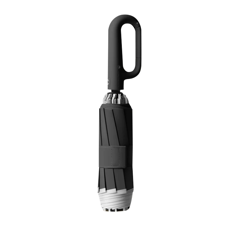 Fully Automatic Folding UV Protect Umbrella Sturdy Large Travel Portable Paraguas Rainy C Shape Ring Buckle Reverse Umbrella