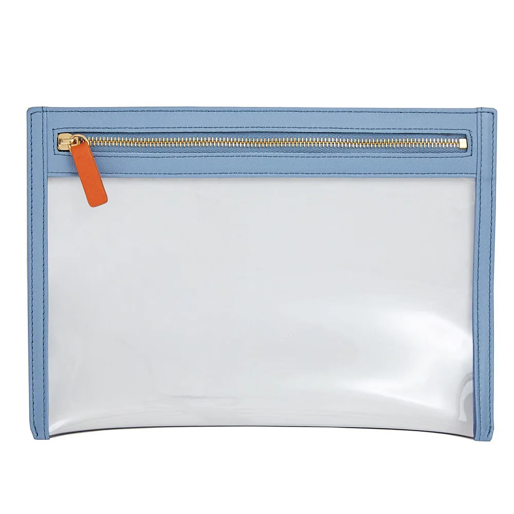 Handmade Real Leather File Organizer Factory Storage Bag RFID Long Travel Document Holder for Passport Wallet Zipper Closure