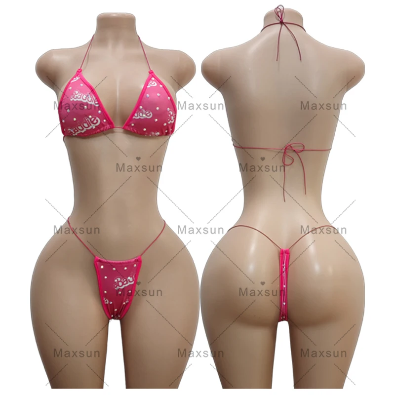 Maxsun Hot Girl Exotic Dance Wear Stripper Outfit Designer Body Stocking Hot Girl Sexy Backless Net Diamond Sexy Underwear MS113
