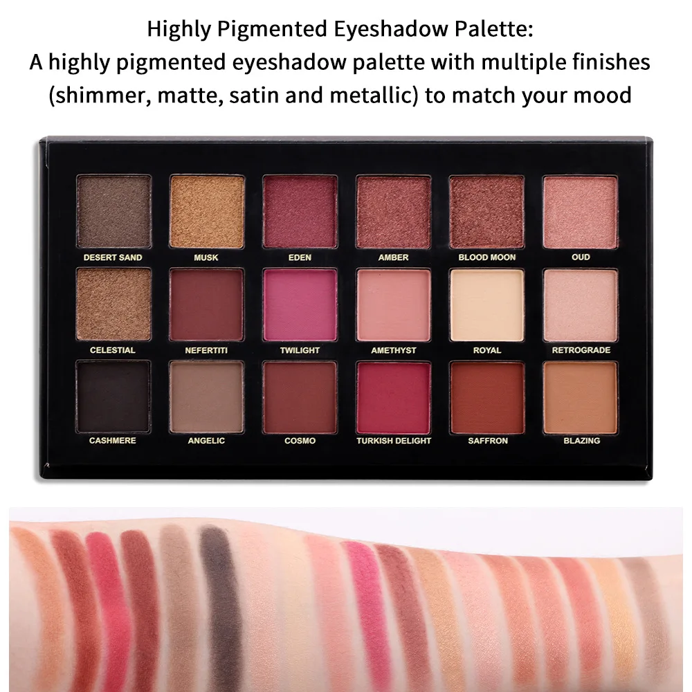 Chameleon Sheen Effect Eye Shadow Matte Eyeshadow Palette Pro 18 Colour Colors Pigmented Sh Lameila Eye Shadow 18 Color Pallets