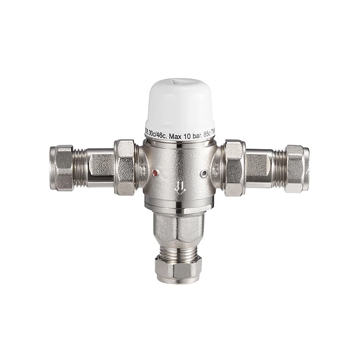15mm 3 Ways Brass Thermostatic Mixing Shower Valve for Water Heater System BJ45002