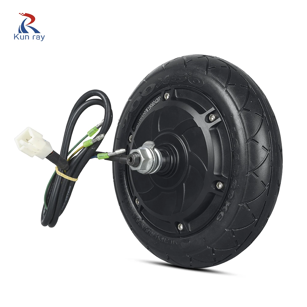 8-Inch Comfortable Electric Bicycle Motor 36V/48V 350W/500W Brushless Durm  Brake with Vacuum Tire 48V 500W Motor for Scooter