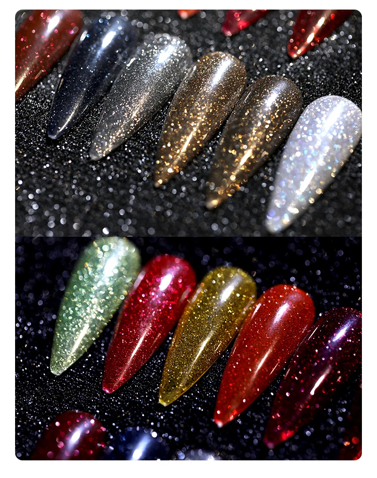 Reflective Glitter Gel 15 ml Gel nail polish glitter Organic UV Nail Polish Esmaltes vernis permanent en gros details