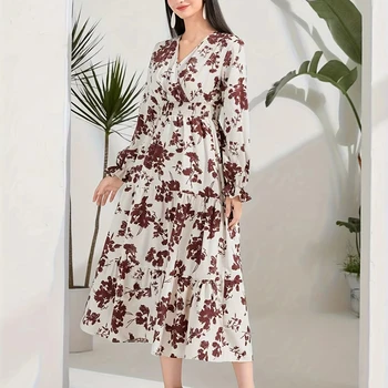 Ladies' Stylish Printed Dress Fashionable and Trendy