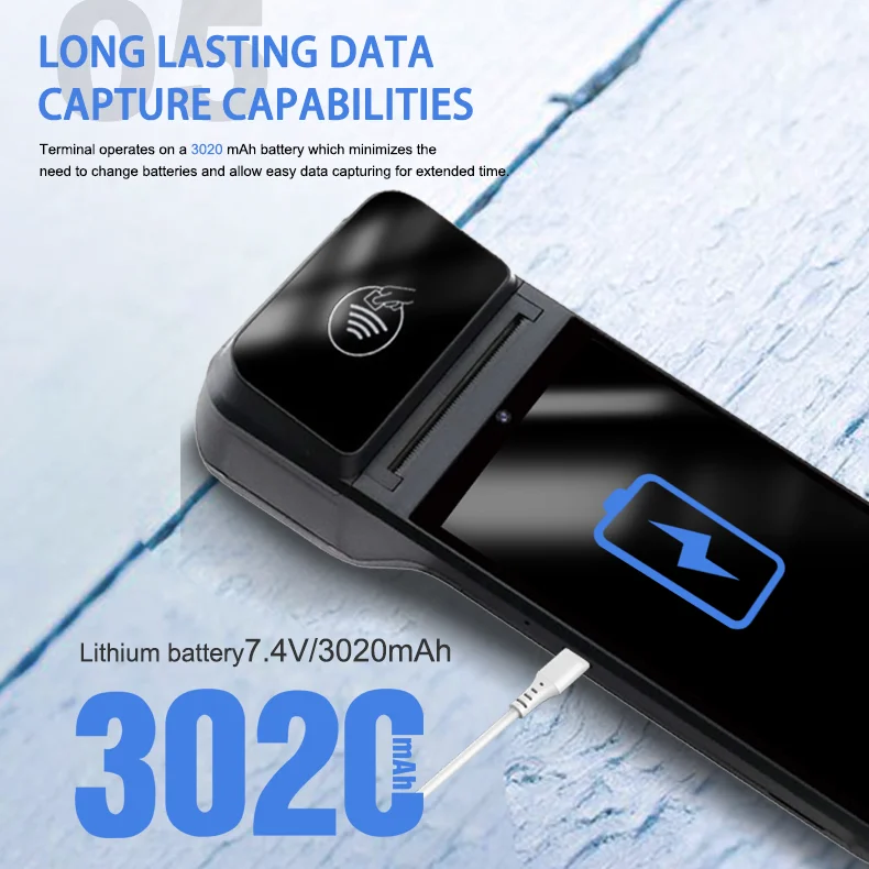 Z92 Handheld Rugged Android POS Machine with QR Scanner