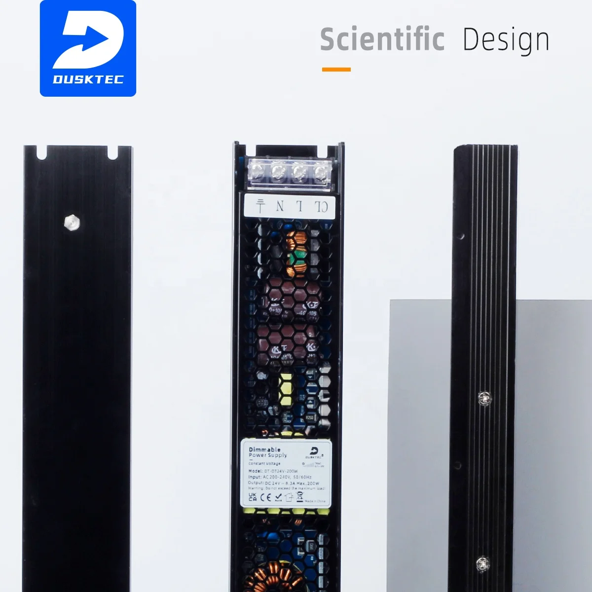 DUSKTEC New Class 2 Constant Voltage AC to DC 12-24V Volt Regulated Transformer Dimmable Switching Power Supply for LED Lighting