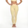 V waist pants yellow