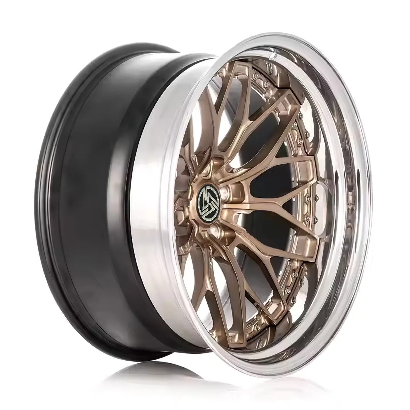 XL 3-Piece Hot Sale Customized Forged Off-road Car Wheels Rim 17-26 Inch Bronze Deep Dish Aluminium Alloy Wheels for Toyota Jeep - Image 3