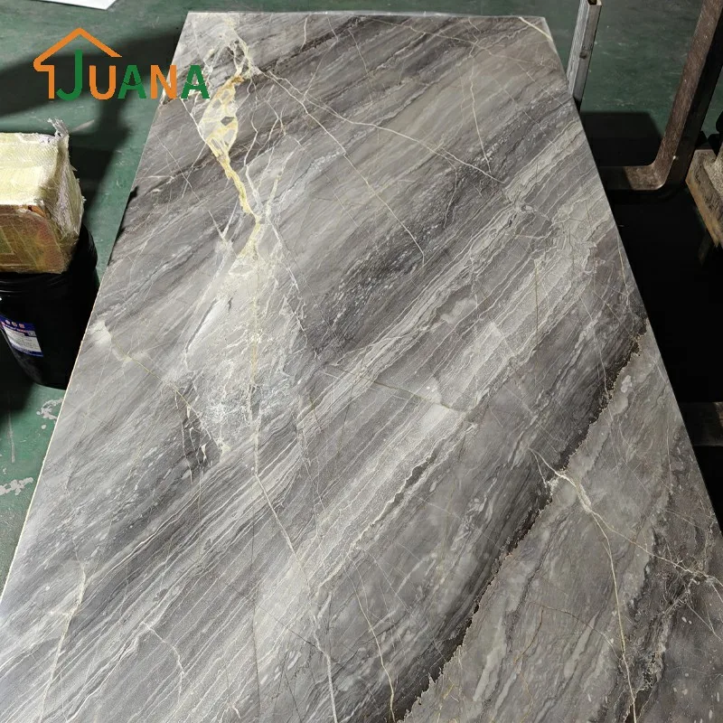 Waterproof High Glossy PVC UV Marble Sheet Modern Fireproof Alternative ...
