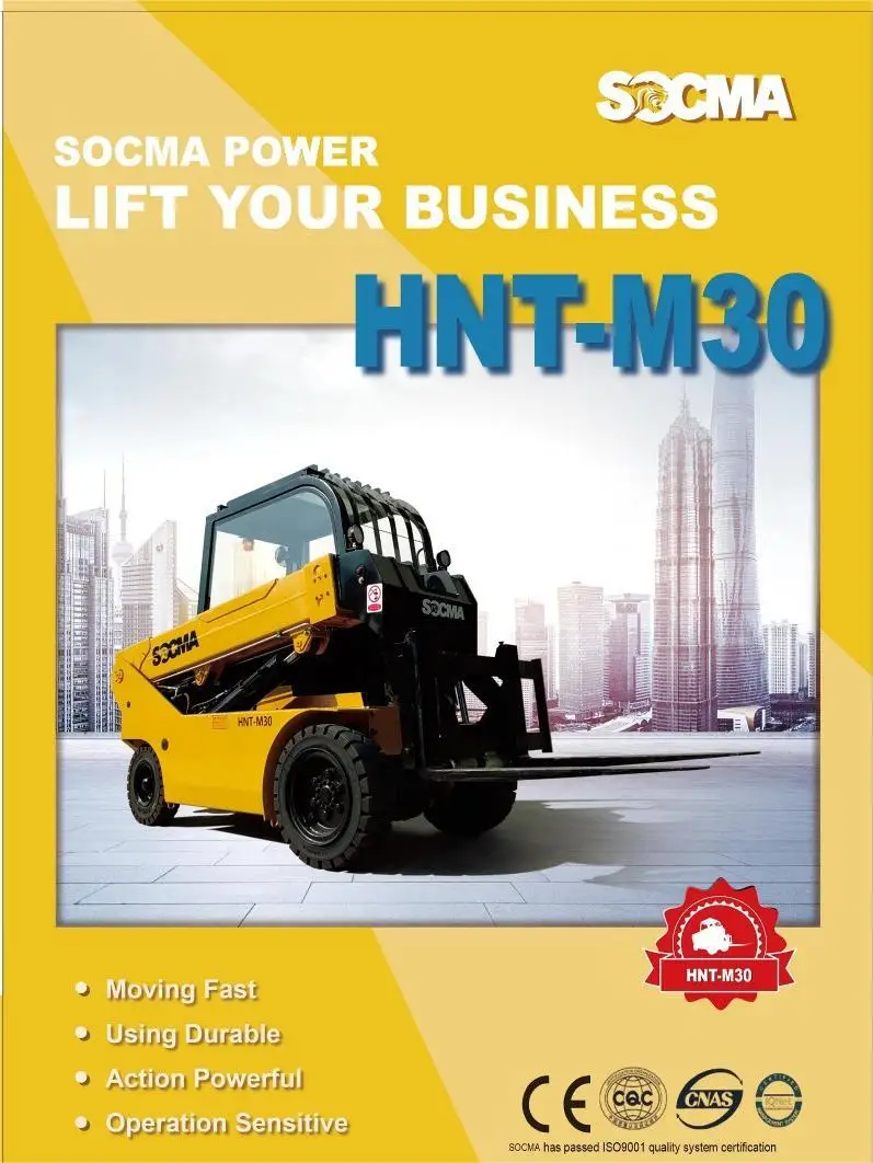 Telehandler Mini Telescopic Forklift Mini Telehandler 3t 3ton 4m Agricultural Use With