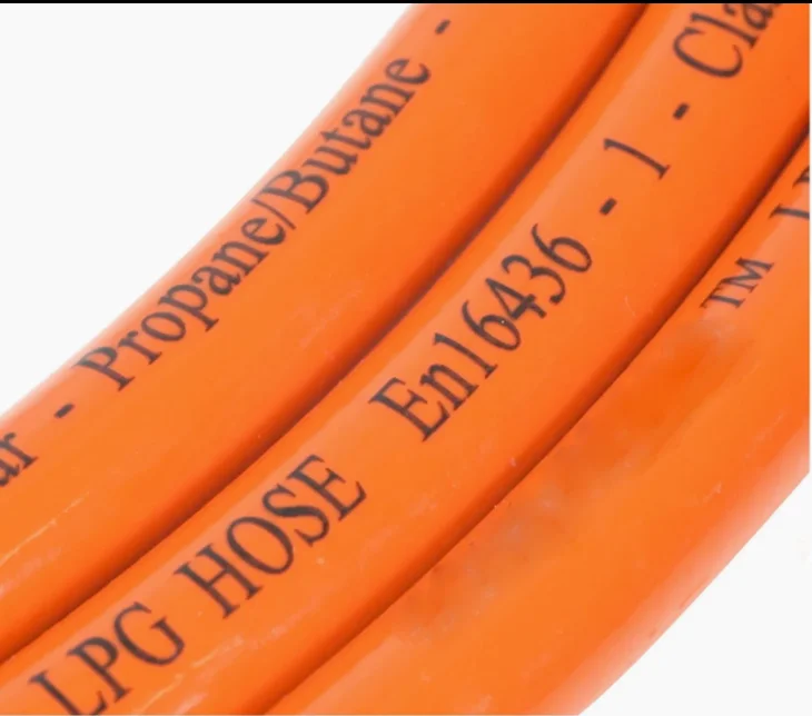 9mm Propane Butane Gas Hose with Clips / BBQ Pipe Camping Caravan Motorhome LPG