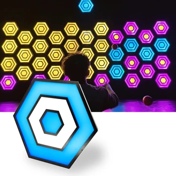 New active game room LED sensor induced interactive light hexagon activate games arena