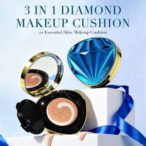 Custom logo Latte Pattern Diamond Shaped Light Weight Foundation Full Coverage Serum Cushion Special Set with Refill