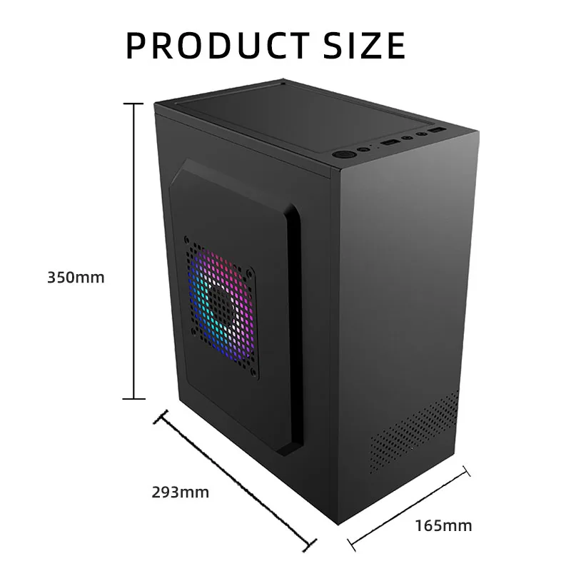 Low Price COOLMOON OEM Desktop Computer Gaming Mini Pc case A-ATX/ ITX SPCC Cheap Mid Tower Pc case Business Office Mini case Pc