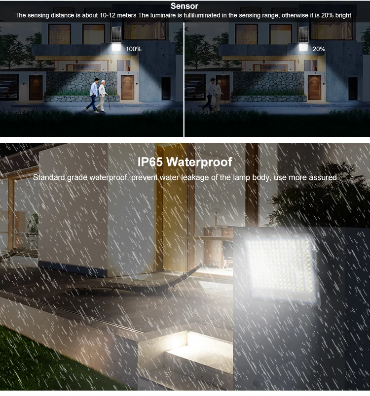 100W 200W 300W Outdoor Solar Led Flood Light With Remote Control