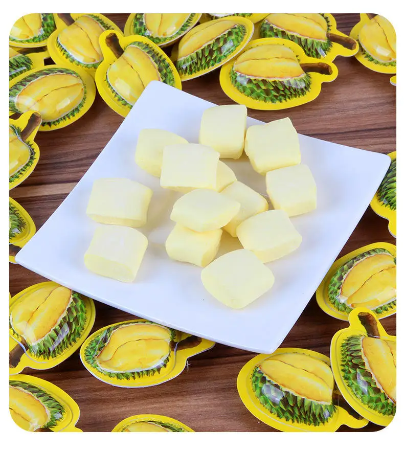 Direct Factory Candy-3D Durian Flavored Soft Foam Toffee Sour Fruit Taste Spicy Bitter Creative Fresh Style for Adults Kids