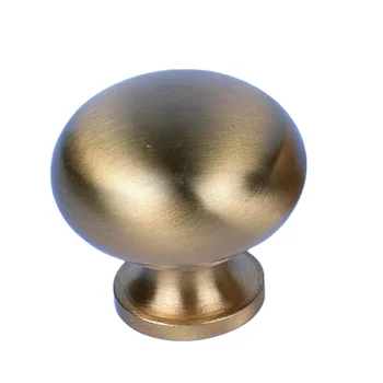 Solid brass furniture hardware cabinet drawer door  mushroom knob