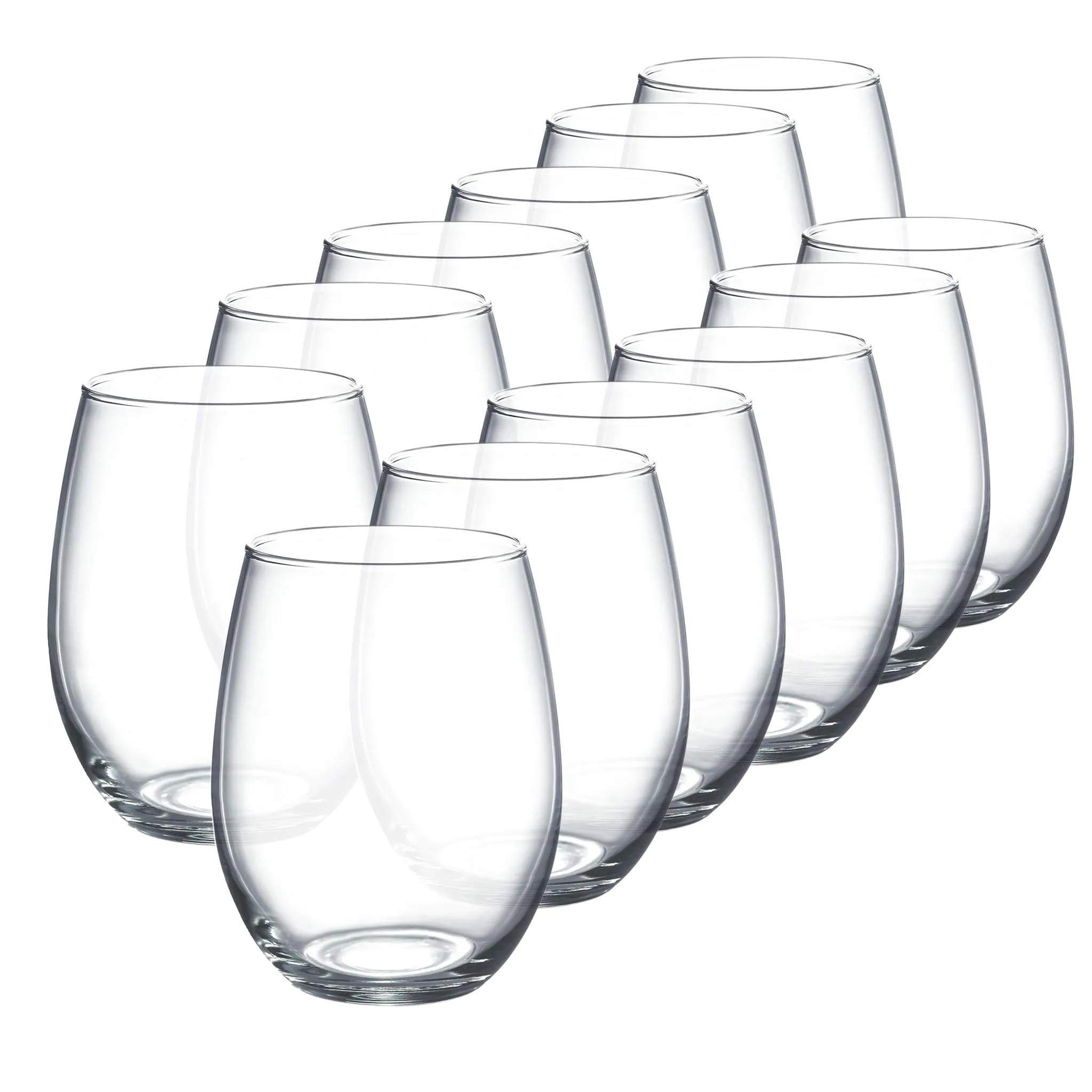 Source 9oz 14oz 20oz big size crystal clear glass tumblers custom design  stemless red wine glass in bulk on m.