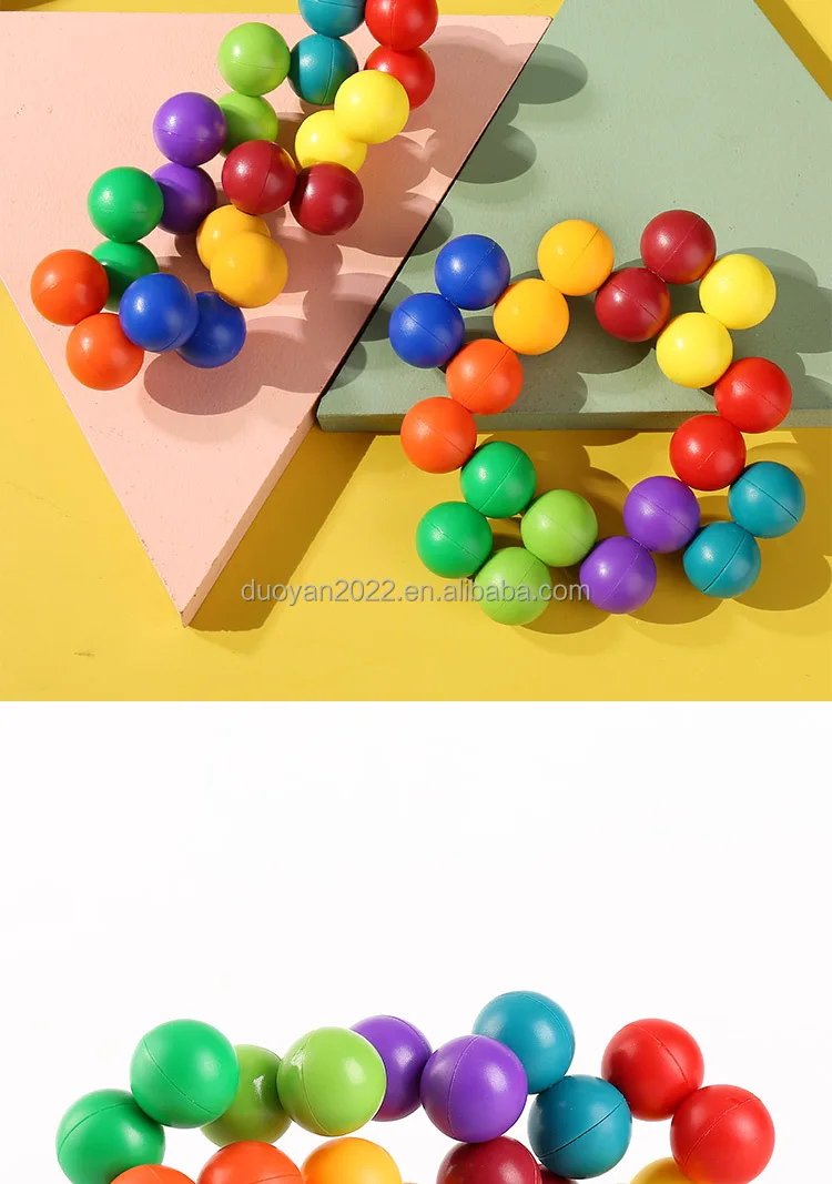 Y938 Wholesale Magic Ball D Rainbow Colorful Rotation Puzzle Building