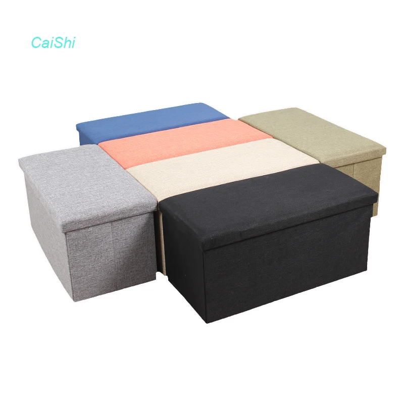 Factory Wholesale Modern Customizable Foldable Durable Storage Stool  Home Furniture Bedroom Living Room Save Space