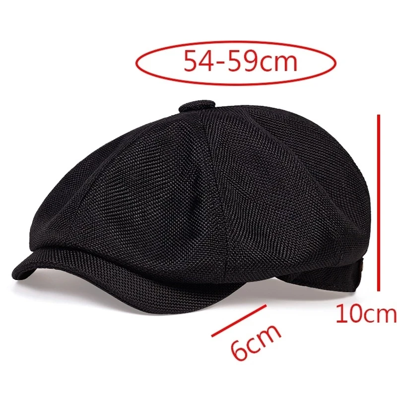 Béret En Lin Newsboy - Homme/Femme, Blanc/Gris/Jaune, Taille S à XL (54-62 Cm), Style Rétro - 6