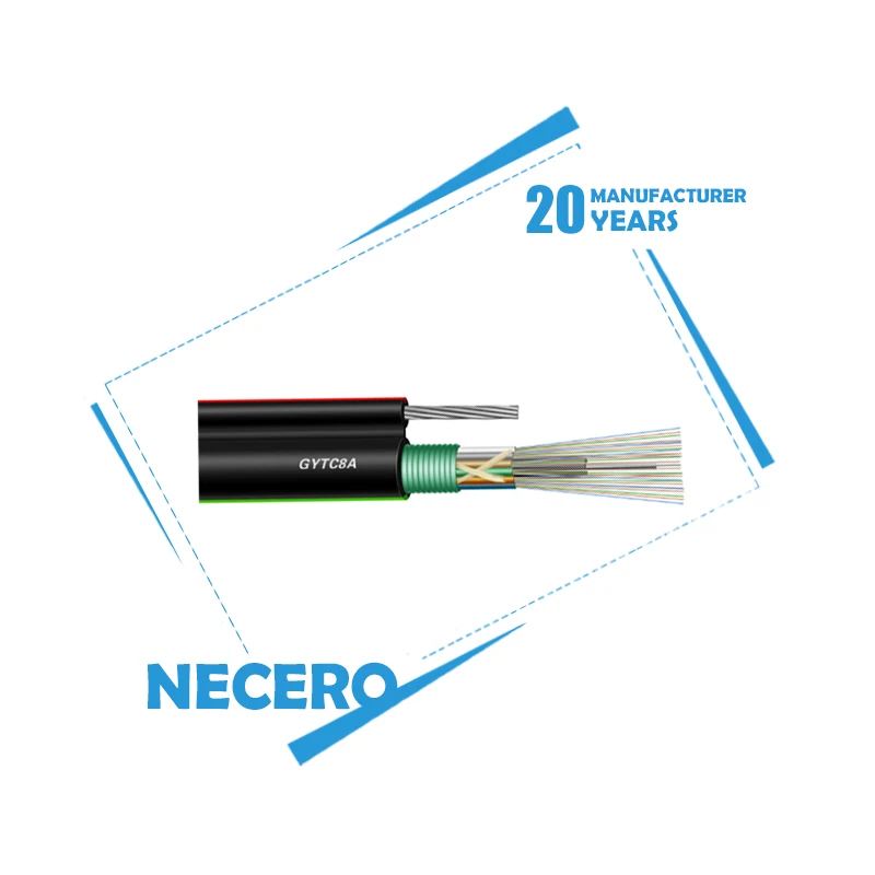 
Necero с 7 стальной проволоки самопомощи 12 24core 48 ядро волоконно-оптический патч-корд GYTC8S антенный кабель 