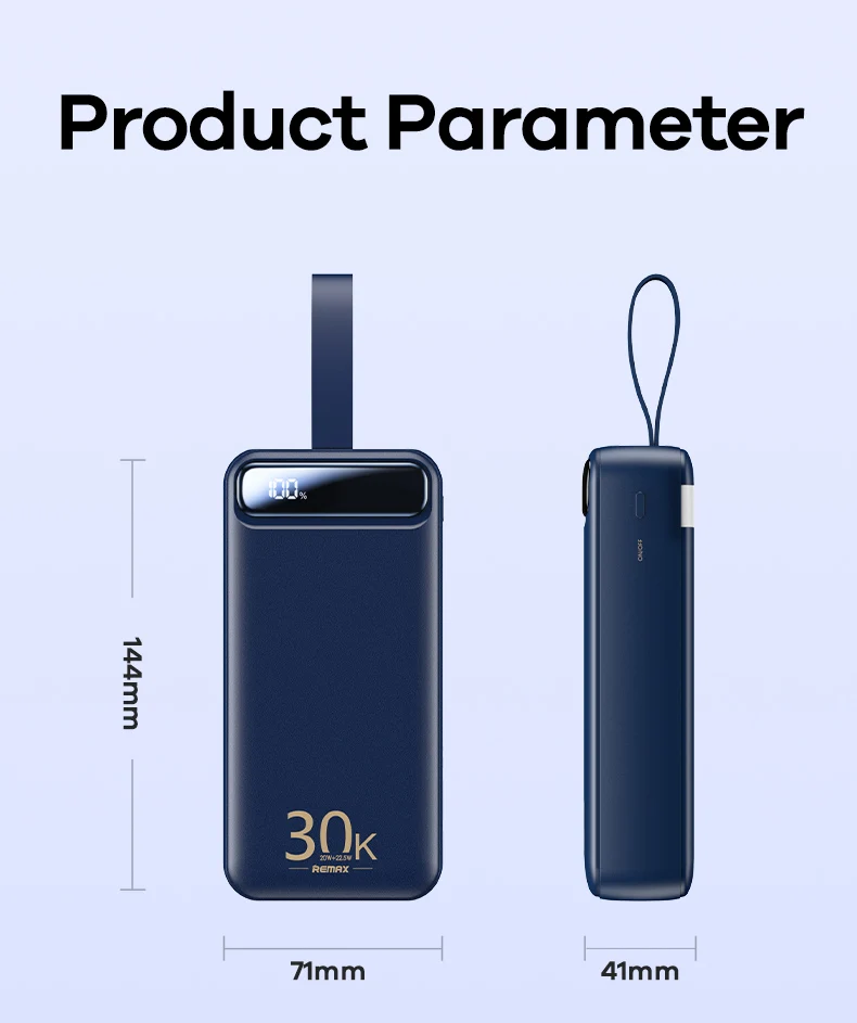 REMAX RPP-522 Power Bank - 30000mah, Fast Charging, Portable