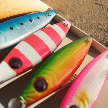 Iron Plate Bait Artificial Hard Bait for Mackerel Grouper Cod Hairtail-Sea Fishing Boat Fishing 60g 80g 100g – Hard Lure – view 4