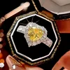 Yellow diamond ring