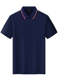 Summer Men's Enterprise Factory Restaurant Waiter Work Clothes Jersey Casual Short Sleeve Printed Shirt 100% Polyester