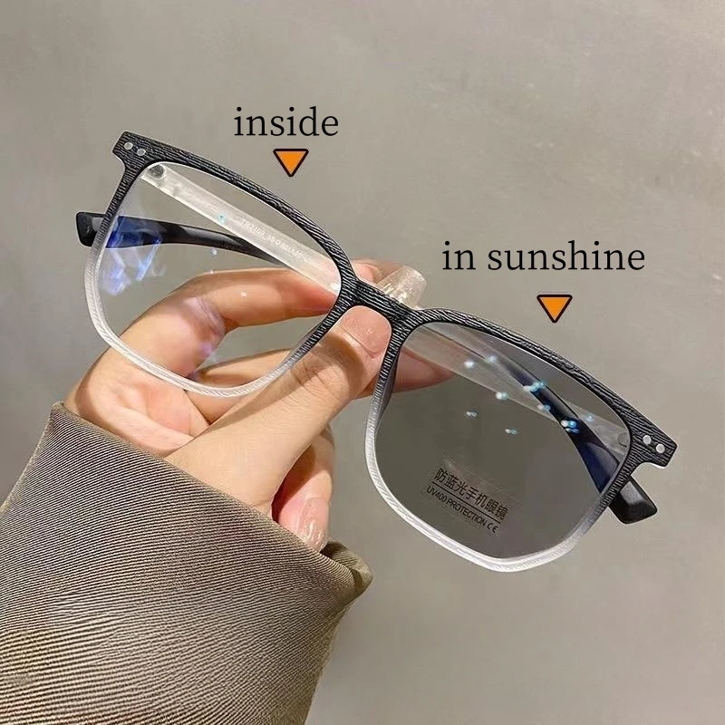 Distance Nearsighted Shortsighted Prescription Myopia  power strength Anti Blue Light Blocking Photochromic glasses sunglasses