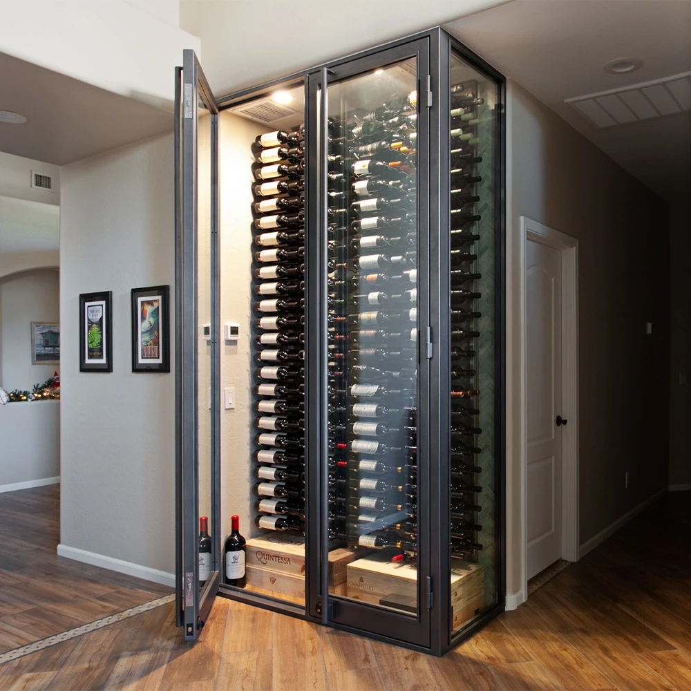 Шикарный стеллаж для вина роскошный легкий шкаф хранения французский дизайн металлические винные витринные шкафы