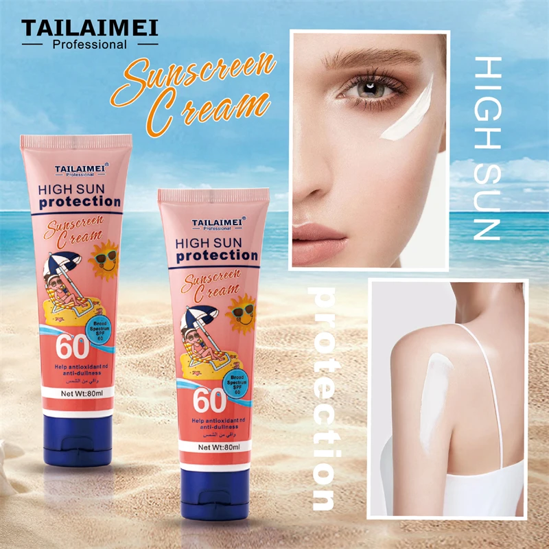 SC009 TAILAIMEI Spf 60 Suncream Protection Sun Protector Cream Block for Face Moisturizing Skin Care Organic Sun Screen Cream