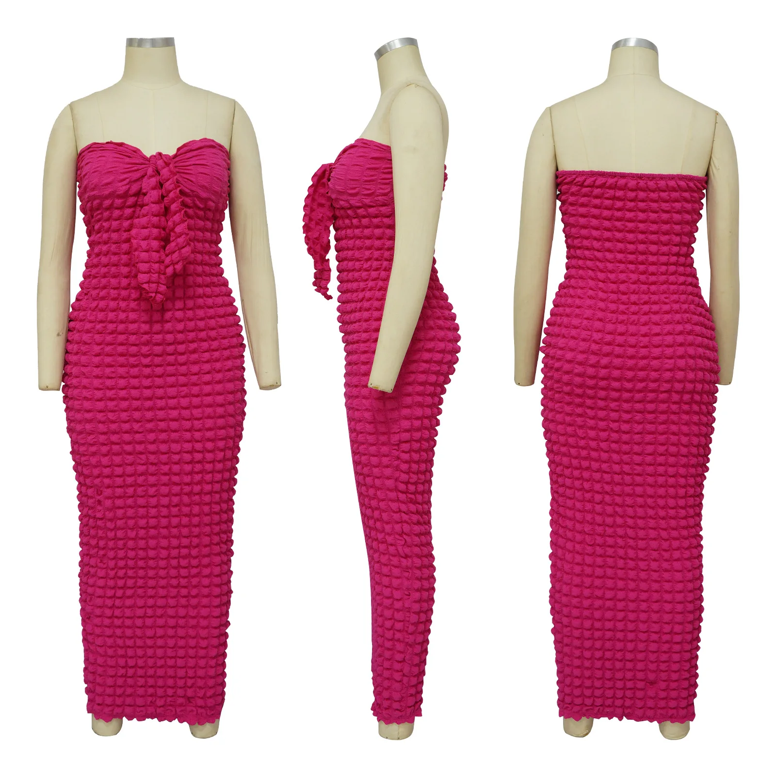 Lady Sexy off the Shoulder Tight Strappy Wrap Dresses Seersucker ...