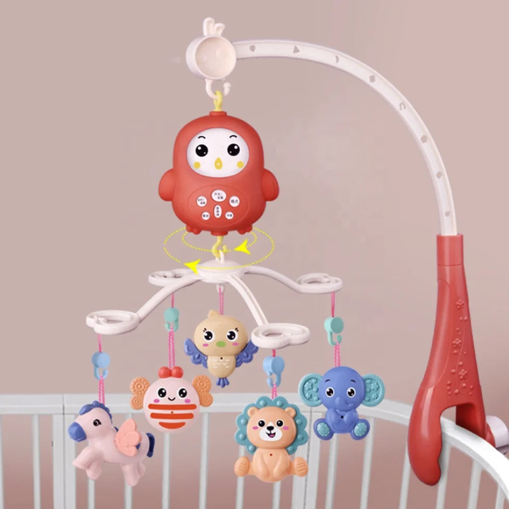 Пульт дистанционного управления прикроватная вращающаяся курица музыкальная шкатулка детская шумовая музыкальная подвесная Мобильная кровать колокольчик игрушки