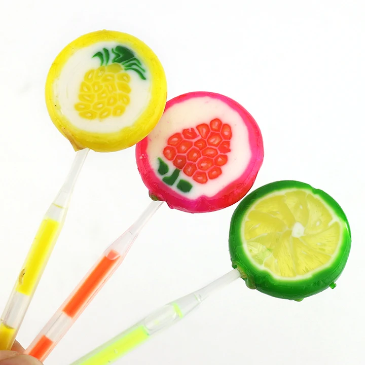 fruits flat lollipop