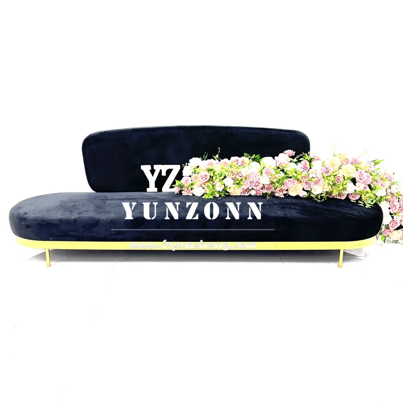 Modern Stylish Black Velvet Luxury Royal Modular Leisure Sofa for Living Room and Hotel