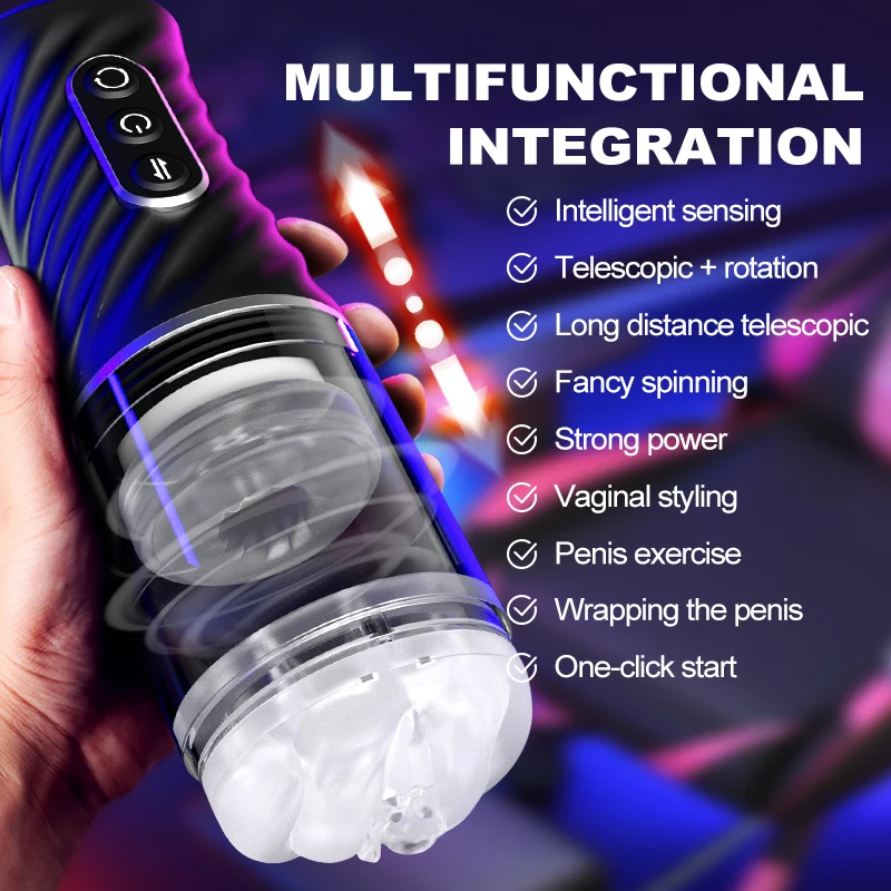 Powerful Base Sucker Electronic Handfree Male Masturbation Cup Real Sex Feel Sex Product for Men Made TPE High Quality Sex Toy