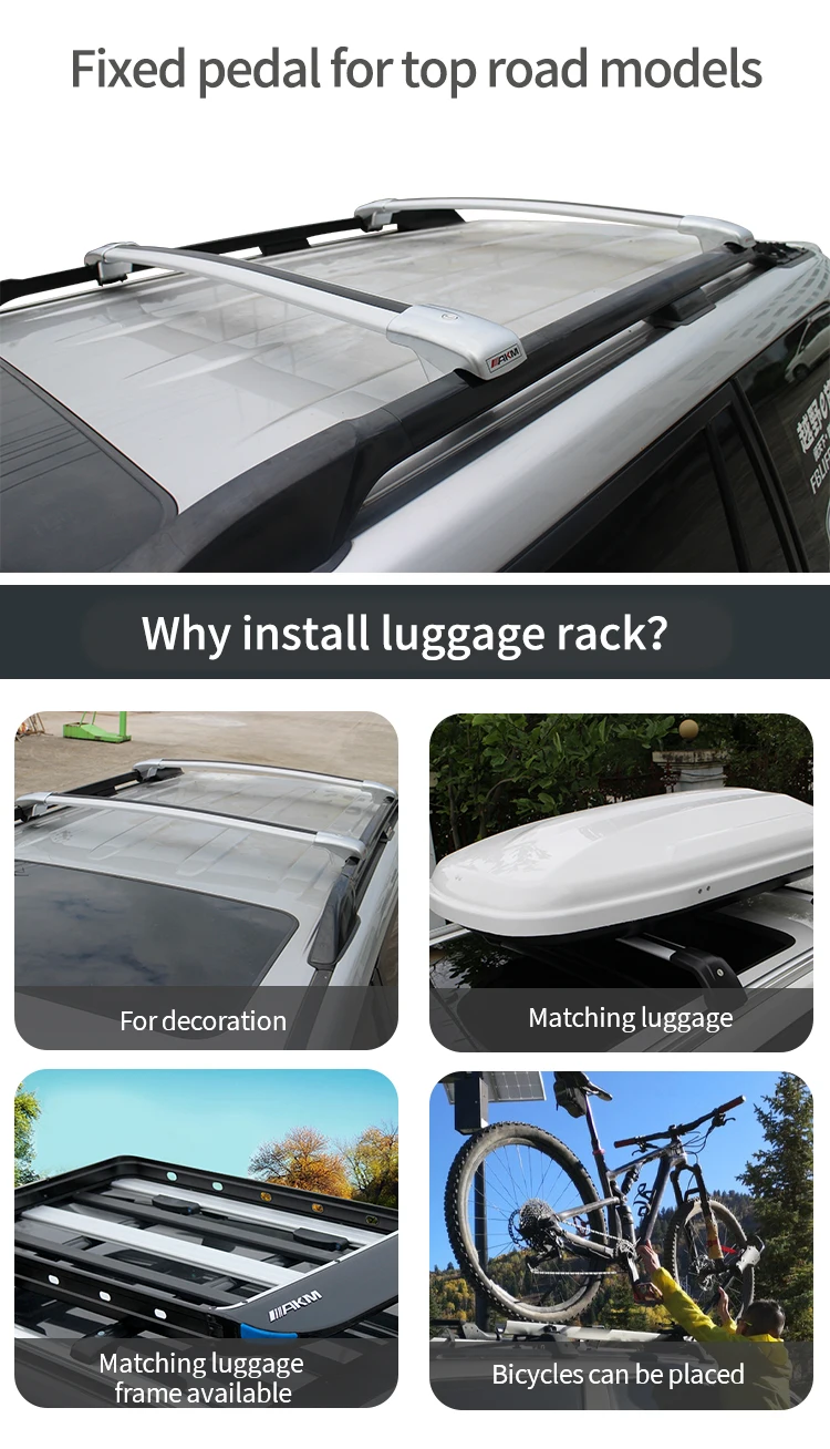 Factory Customize Aluminum Universal Car Roof Racks Cross Bars for Suv Black or Silver Roof Rack for VOLVO XC60 XC90 details