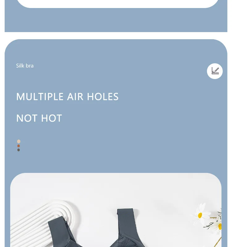 HKRXEC Seamless Wide-Strap Wireless Support Everyday Bra