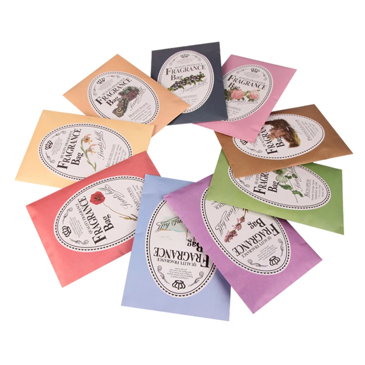 Hot Selling Customized Logo Envelop Sachet Vermiculite Stone Air Freshener Scent Paper Sachet