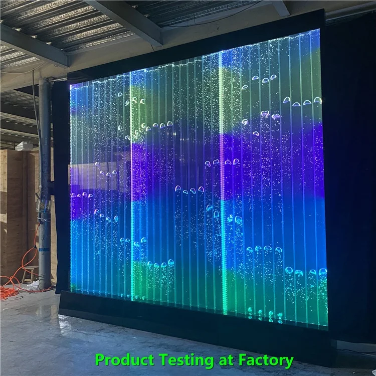 Coastal Home Decor Digital Bubble Water Wall Partition with RGB