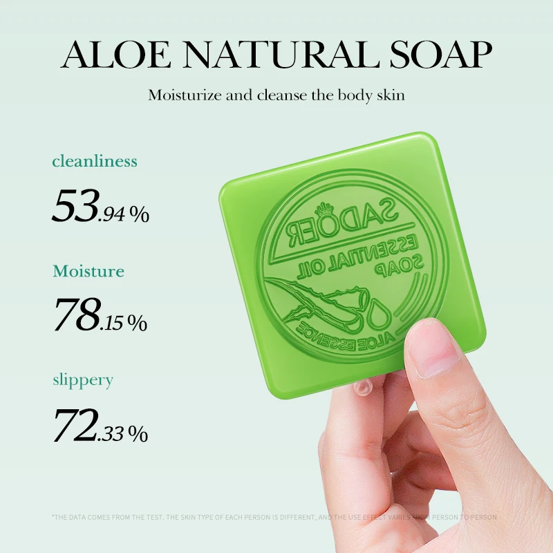 SADOER Aloe Vera Soap - Natural, Moisturizing, and Whitening