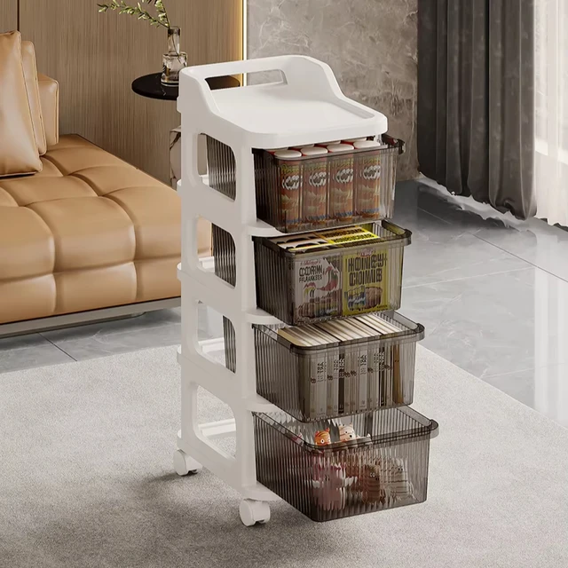 Multifunctional Fruit Vegetable Pull-Out Storage Rack Kitchen Cabinet Utility Storage Drawers Trolley