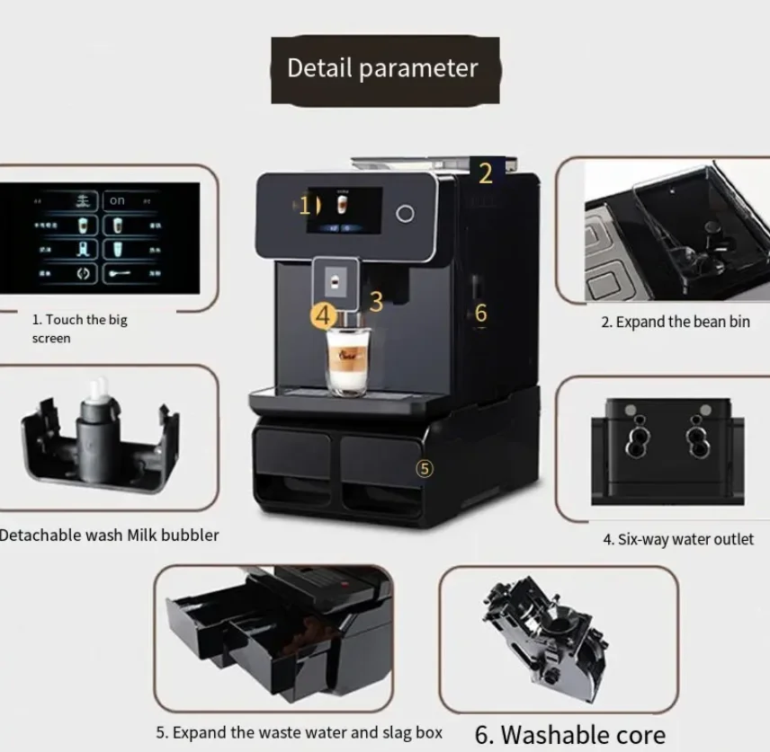 Factory Other Turkish Italian Coffee Maker Automatic Coffee Machine Touch Screen Set Coffee Makers