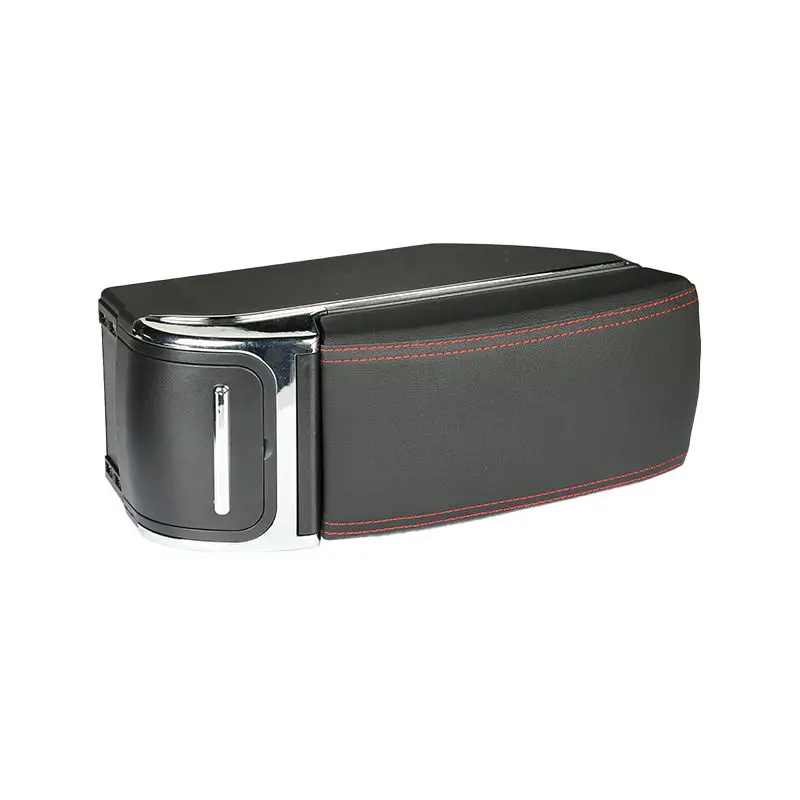 product car storage case black armrest box center console organizer-4