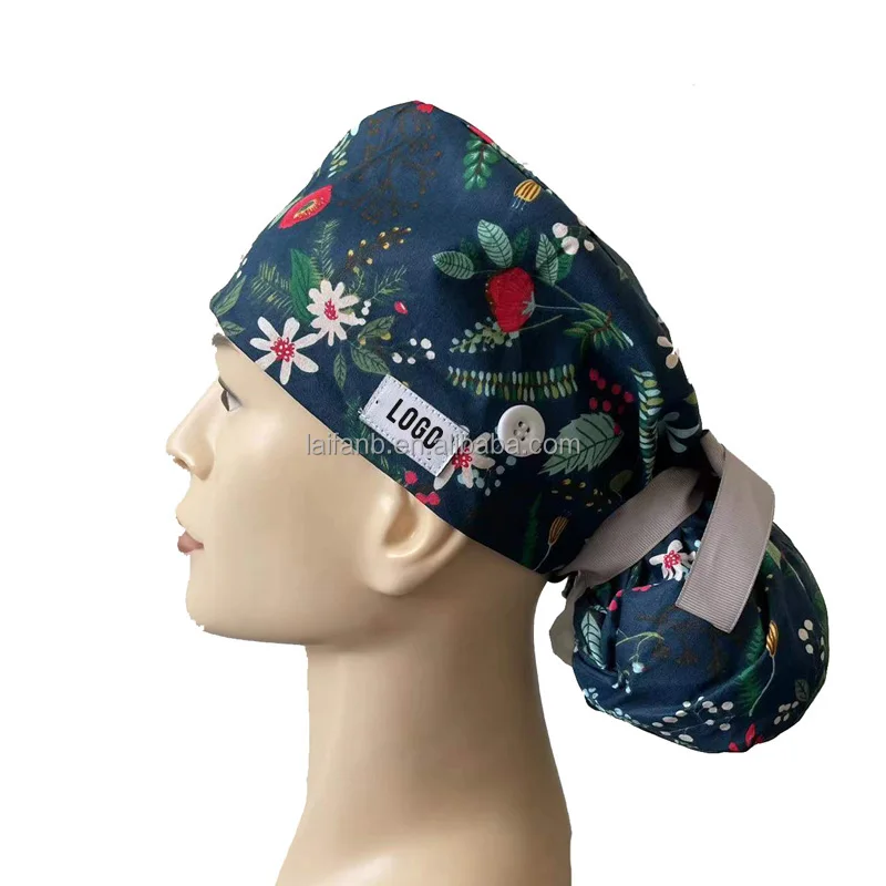 satin surgical scrub hats